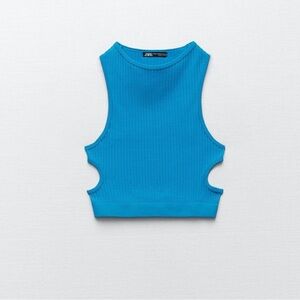 Zara knit cropped tank XS